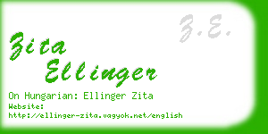zita ellinger business card